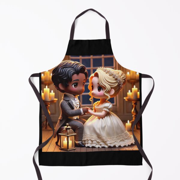 Item preview, Chibi Victorian Couple by Candlelight – Romantic Scene designed and sold by MySheetMusicArt.