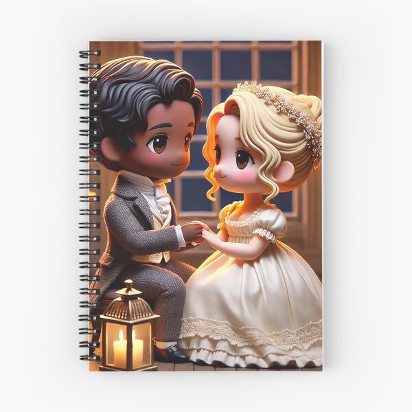 Item preview, Chibi Victorian Couple by Candlelight – Romantic Scene designed and sold by MySheetMusicArt.