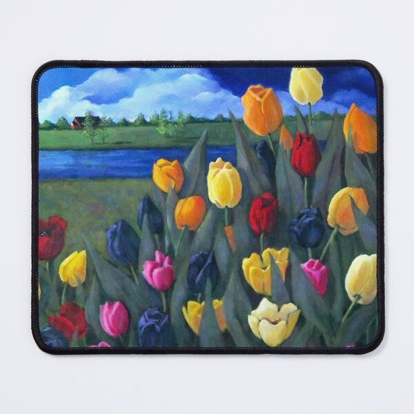 Item preview, Dutch Tulips, Painting of Tulips, Flowers, Netherlands, Holland, Windmill designed and sold by JoyfulWhimsy.