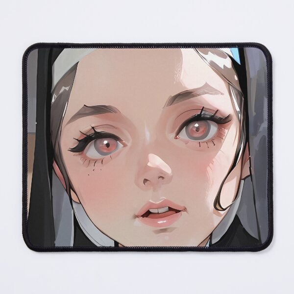 Item preview, Rosy-Eyed Reverie – Cute Anime Nun Close-Up designed and sold by Boohoo Beach.
