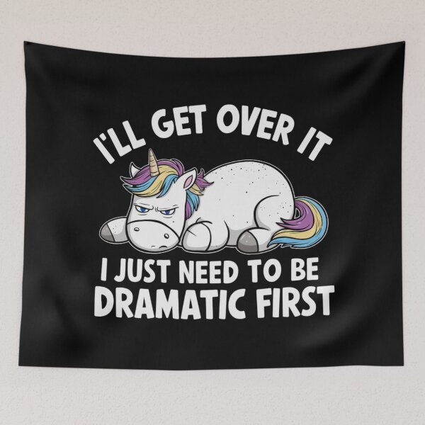 Item preview, Dramatic Unicorn: Funny & Sarcastic Mood Design designed and sold by Moad Fahim.