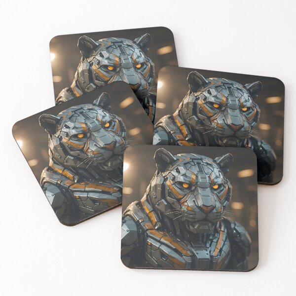 Item preview, Cybernetic Tiger Sentinel – Futuristic Mech Beast designed and sold by Timeless Inklings.