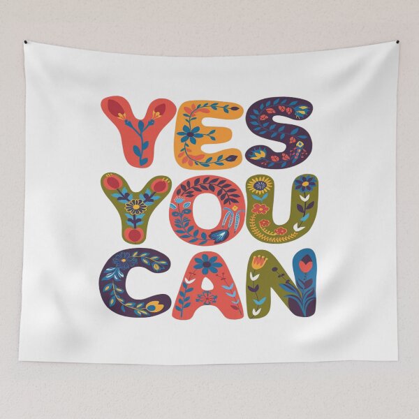 Item preview, Yes You Can: Bright Floral Inspiration designed and sold by Moad Fahim.