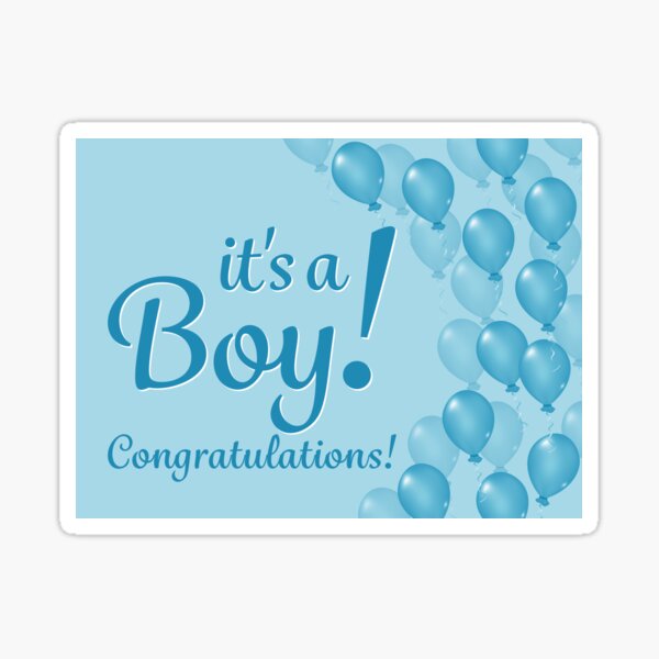 Item preview, It's a boy! Congratulations! Greeting card and invitation of baby shower, gender party. Boy or girl designed and sold by NataliaVVV.