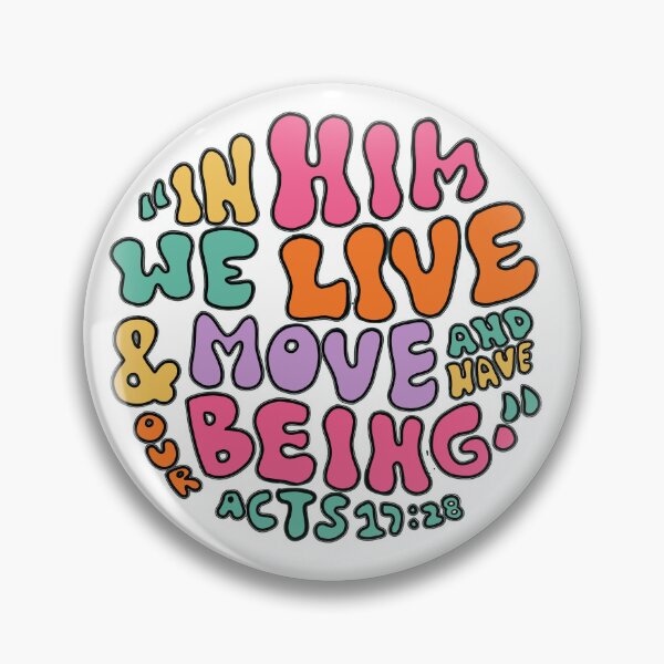 Item preview, Acts 17:28 Hand Lettering Colorful Typography designed and sold by jteart.
