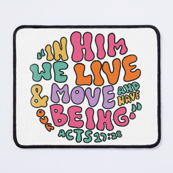 Item preview, Acts 17:28 Hand Lettering Colorful Typography designed and sold by jteart.