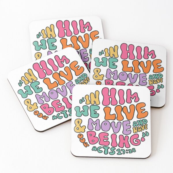 Item preview, Acts 17:28 Hand Lettering Colorful Typography designed and sold by jteart.