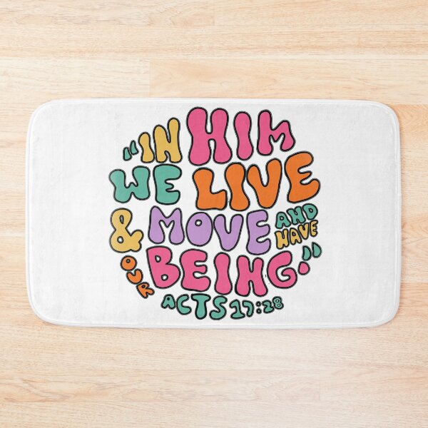 Item preview, Acts 17:28 Hand Lettering Colorful Typography designed and sold by jteart.