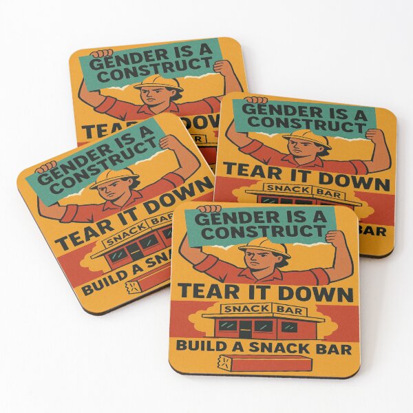 Item preview, Gender Construct Tear Down Build Snack Bar Poster designed and sold by Owcomm.
