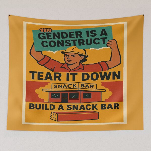 Item preview, Gender Construct Tear Down Build Snack Bar Poster designed and sold by Owcomm.