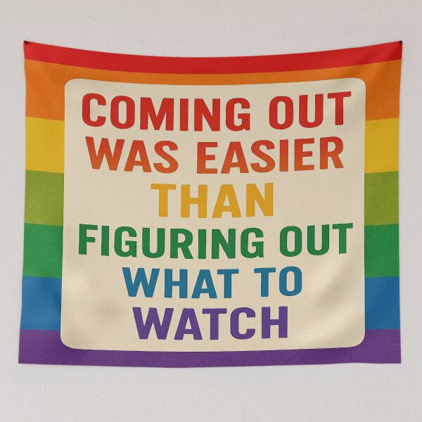 Item preview, Coming Out Easier Than What To Watch Rainbow designed and sold by Owcomm.