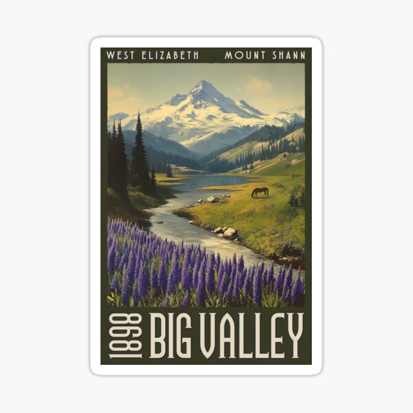 Item preview, Big Valley - West Elizabeth Affiche Touristique Vintage Poster designed and sold by thaneydesign.