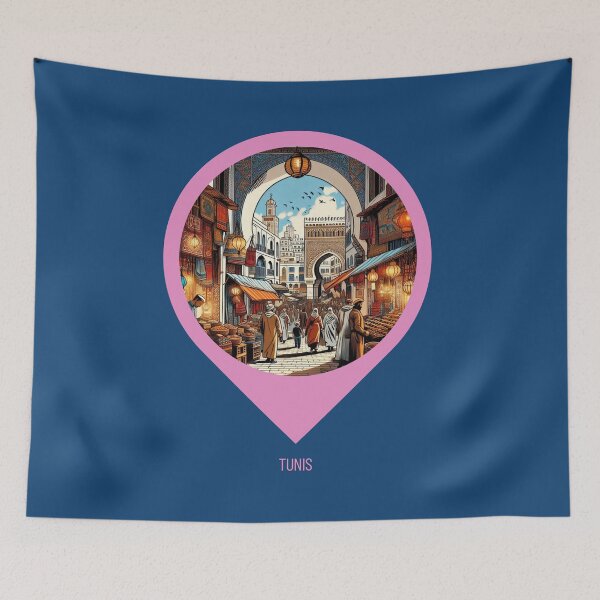 Item preview, Tunis Cityscape AI Art – Stylish Travel Design for City Lovers, Perfect for Apparel, Accessories & Gifts designed and sold by knalpot-design.