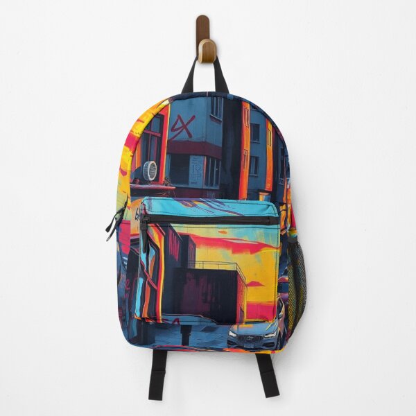 Item preview, Vibrant City Sunset – Neon Urban Streetscape Art designed and sold by TeutaDesings.