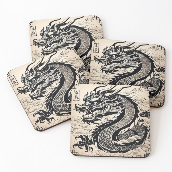 Item preview, Japanese Ink Dragon In The Clouds designed and sold by ArtHistoryPrint.