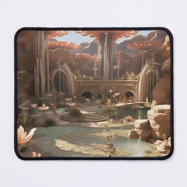 Aperçu de l'œuvre Oasis of Illusions: Ancient Whispers in the Mirage Hues créée et vendue par DrawnThreads.
