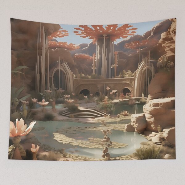 Item preview, Oasis of Illusions: Ancient Whispers in the Mirage Hues designed and sold by DrawnThreads.