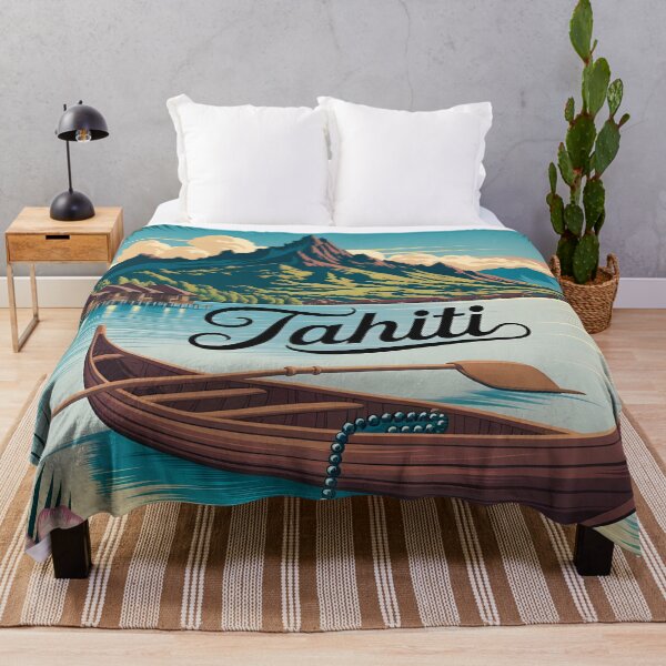 Item preview, Póster de viaje de Tahití: picos volcánicos antiguos y bahía turquesa designed and sold by LSVart.