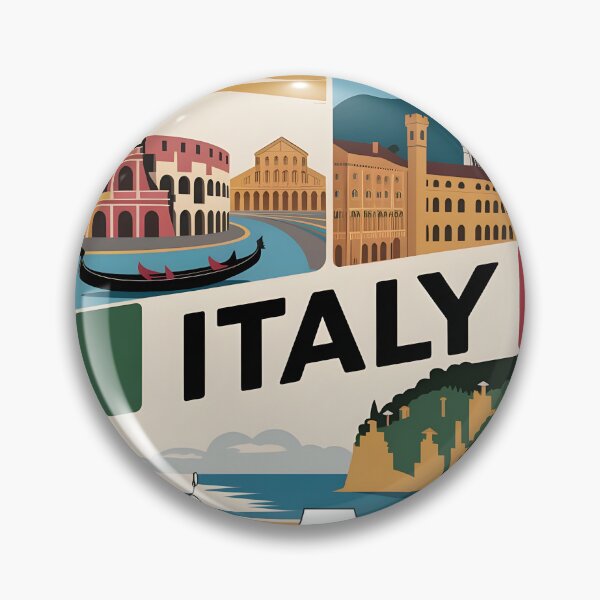 Item preview, Italy Vintage Travel Poster: Warm Mediterranean Wonders designed and sold by LSVart.