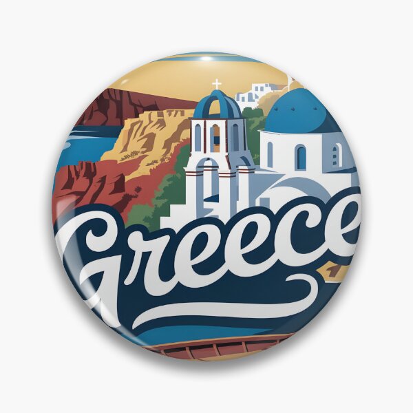 Item preview, Greece Travel Poster: Santorini, Acropolis & Mediterranean Vintage Charm designed and sold by LSVart.