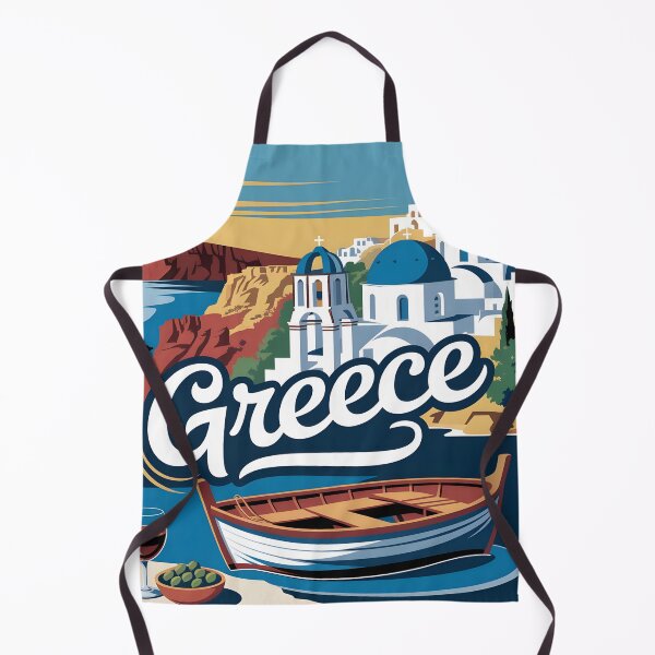 Item preview, Greece Travel Poster: Santorini, Acropolis & Mediterranean Vintage Charm designed and sold by LSVart.