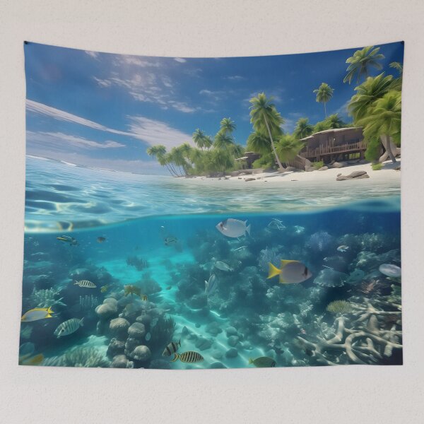 Item preview, Tropical Paradise Art designed and sold by DrawnThreads.