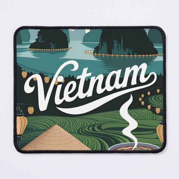 Item preview, Vietnam Travel Poster: Ha Long Bay, Hội An Lanterns & Sapa designed and sold by LSVart.