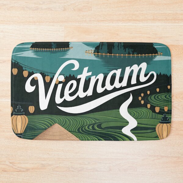 Item preview, Vietnam Travel Poster: Ha Long Bay, Hội An Lanterns & Sapa designed and sold by LSVart.