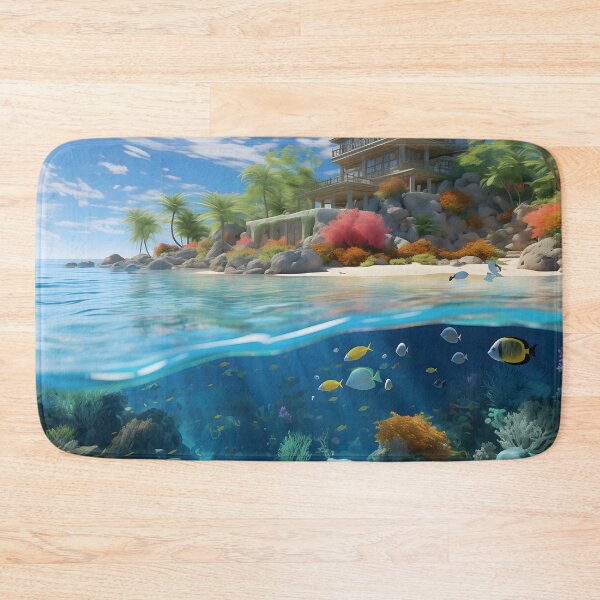 Item preview, Paradise's Tranquil Waters designed and sold by DrawnThreads.