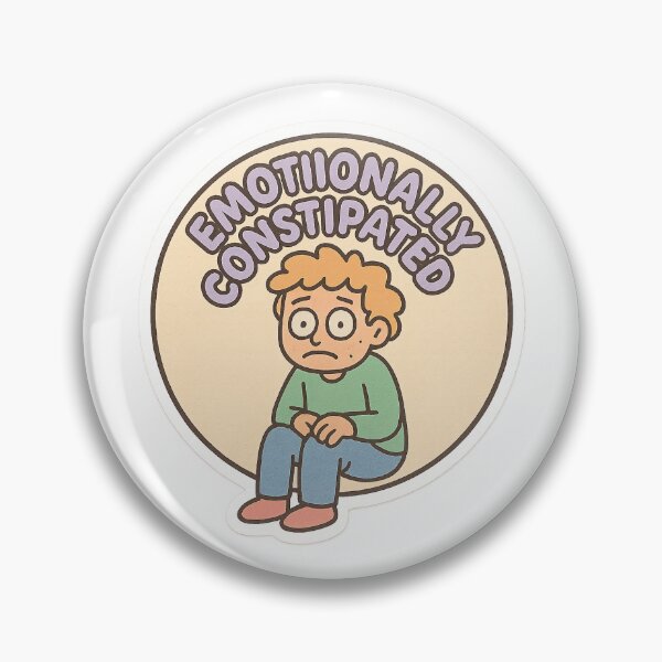 Item preview, Emotionally Constipated Funny Mental Health Humor Sticker designed and sold by jacube335.