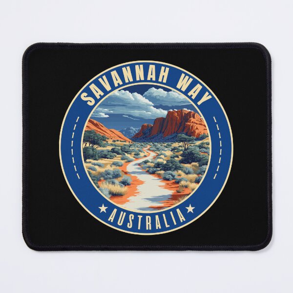 Item preview, Savannah Way, Cairns – Broome, Australia Retro Travel Art Circle Emblem designed and sold by MaateoDesign.