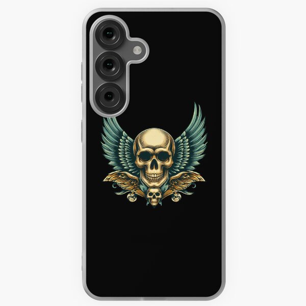 Item preview, skull face with wings designed and sold by witchquotes.
