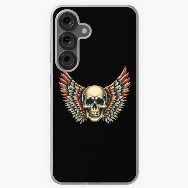 Item preview, flying skull with wings designed and sold by witchquotes.