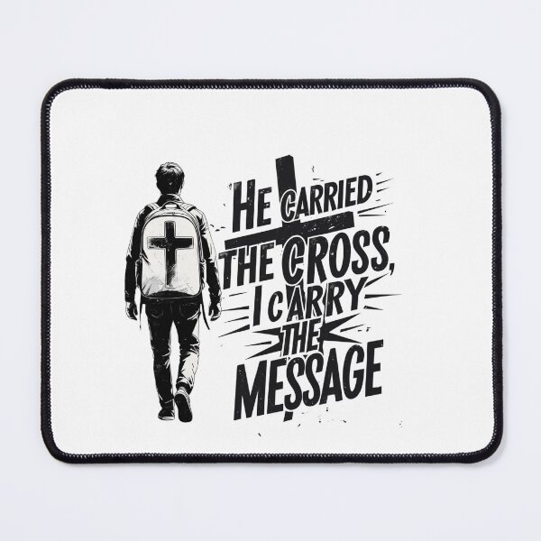 Item preview, He carried the cross I carry the message, christian themed design. designed and sold by Inayvision.