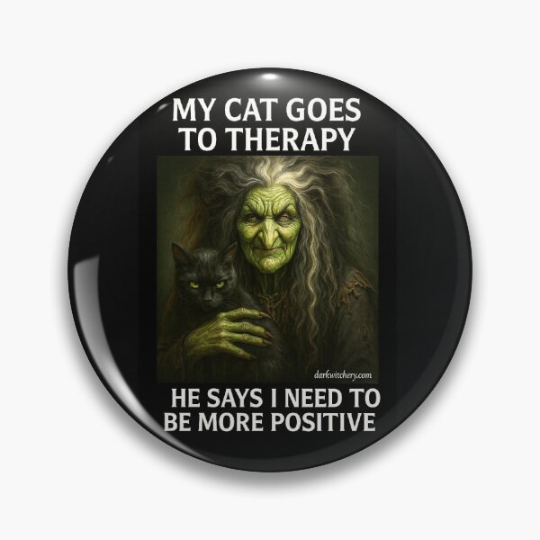 Item preview, My Cat Goes to Therapy - Gerty’s Positivity Problem designed and sold by Dark Witchery.