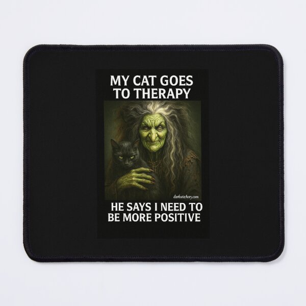 Item preview, My Cat Goes to Therapy - Gerty’s Positivity Problem designed and sold by Dark Witchery.