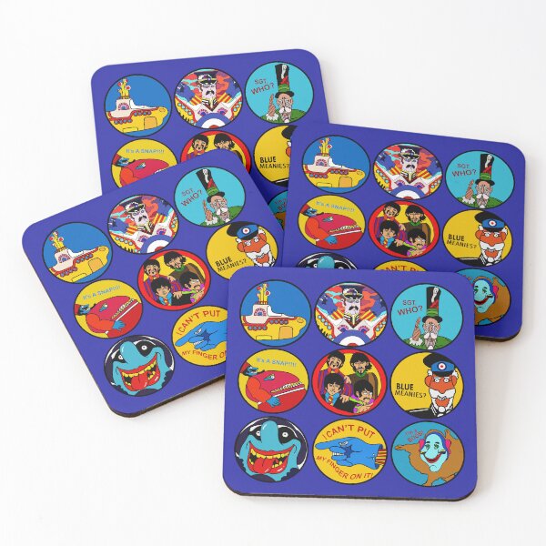 Item preview, Vintage SGT Pepper Collection Sixties Blue Meanies porthole badge Pepperland Yellow Submarine characters designed and sold by Kludoman.