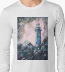 Watercolor painting of Currituck Lighthouse- North Carolina, USA. Lighthouse art Long Sleeve T-Shirt