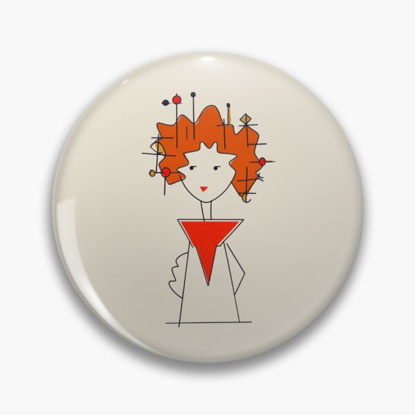 Item preview, Geometric Redhead designed and sold by nshaltiel.