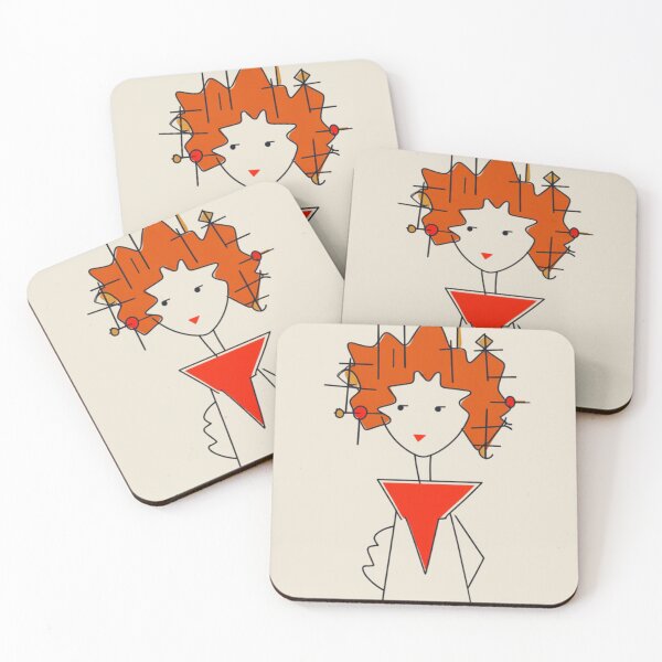 Item preview, Geometric Redhead designed and sold by nshaltiel.