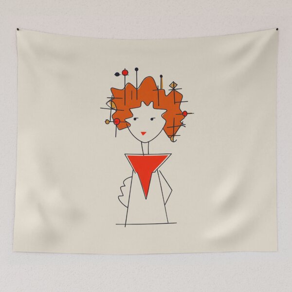 Item preview, Geometric Redhead designed and sold by nshaltiel.
