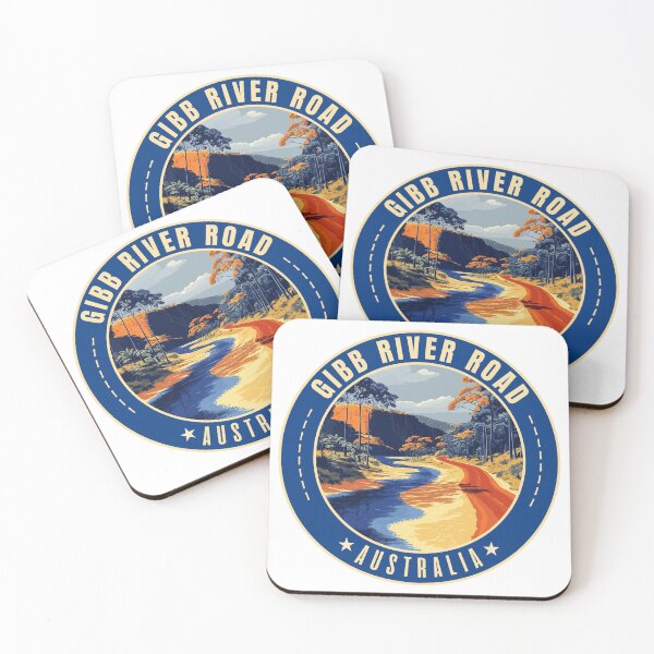 Item preview, Gibb River Road, Kimberley in Western Australia Retro Travel Art Circle Emblem designed and sold by MaateoDesign.