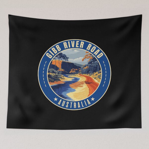 Item preview, Gibb River Road, Kimberley in Western Australia Retro Travel Art Circle Emblem designed and sold by MaateoDesign.