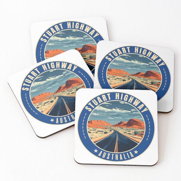 Item preview, Stuart Highway, Darwin – Adelaide, Australia Retro Travel Art Circle Emblem designed and sold by MaateoDesign.