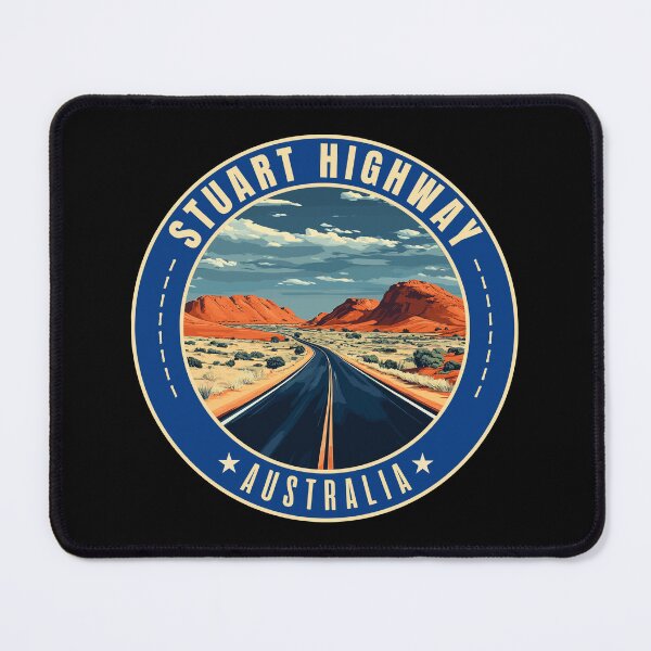 Item preview, Stuart Highway, Darwin – Adelaide, Australia Retro Travel Art Circle Emblem designed and sold by MaateoDesign.