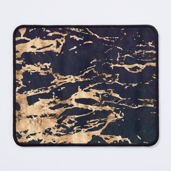 Item preview, 24-Karat (Faux) Golden Veins on Indigo Blue (Faux) Suede (Faux) Marble designed and sold by DEC02.