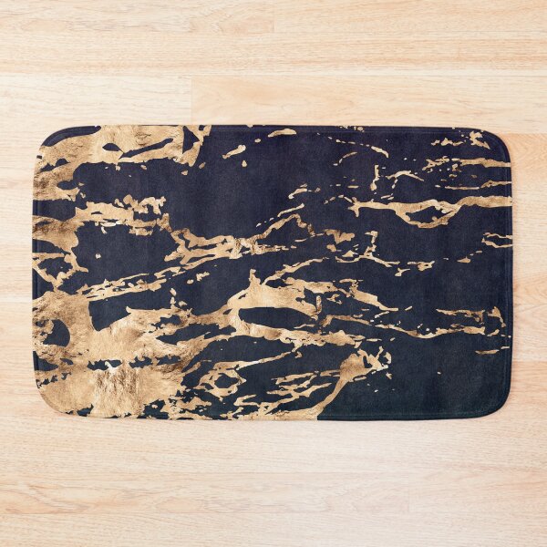 Item preview, 24-Karat (Faux) Golden Veins on Indigo Blue (Faux) Suede (Faux) Marble designed and sold by DEC02.