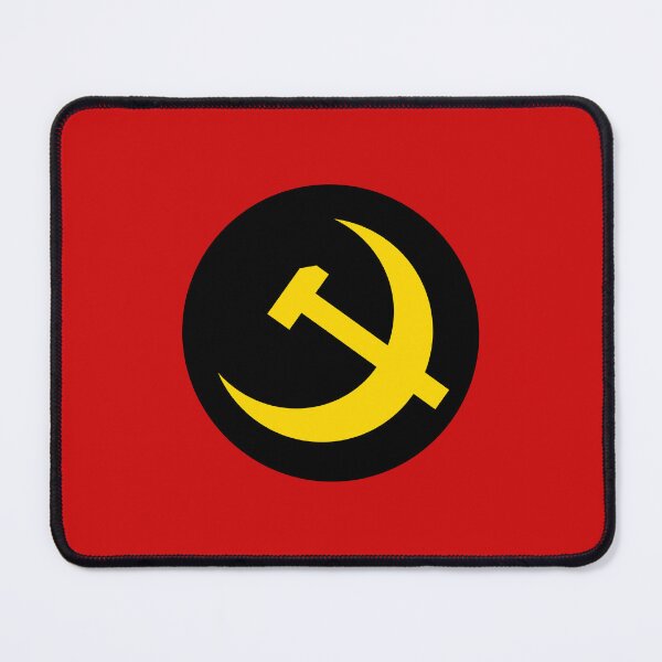 Item preview, Stylized Hammer and Sickle (Yellow + Black Circle) designed and sold by BubblePopRed.