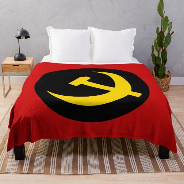 Item preview, Stylized Hammer and Sickle (Yellow + Black Circle) designed and sold by BubblePopRed.