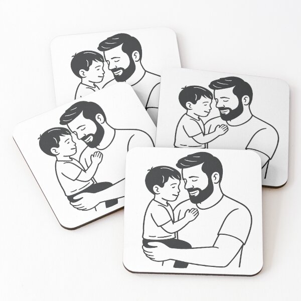 Artikelvorschau, Die zeitlose Umarmung von Vater und Sohn entworfen und verkauft von VIDURBHANDAARI.